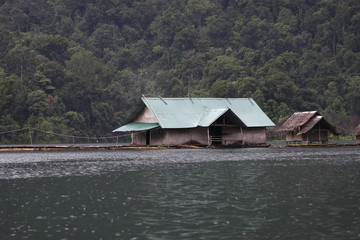 Floating house Ratchaprapha Dam, Khao Sok National Park, Surat Thani Province, Thailand