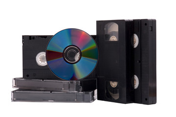 DVD disk and VHS tapes