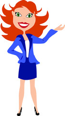 Businesswoman is explaining