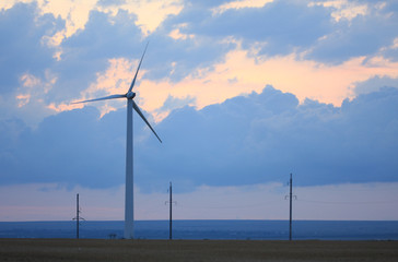 Wind turbines farm