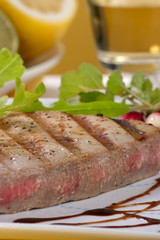 Grilled tuna steak