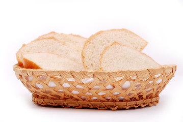 Slices of bread in a basket