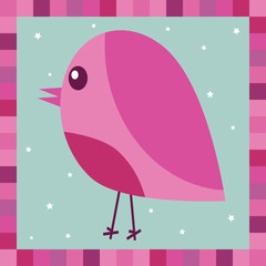 pink robin decoration