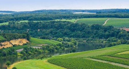 Fototapeta na wymiar view over river Moezel or Mosel