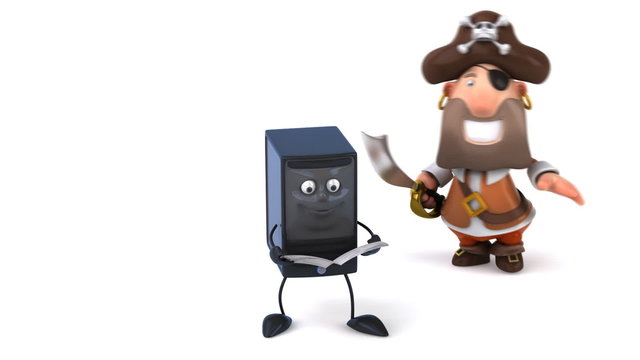 Pirate et ordinateur