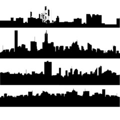 city silhouette set