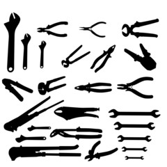 vector tools silhouette set