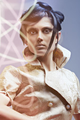 young woman with black hair