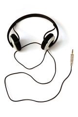 headphones, white background