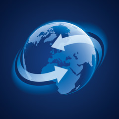 Naklejka premium Kommunikation, Business und Logistik