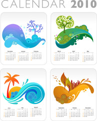 Colorful Vector Calendar for 2010