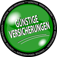 illustration - button günstige versicherungen grün