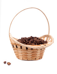 Fototapeta na wymiar Coffee beans in a basket