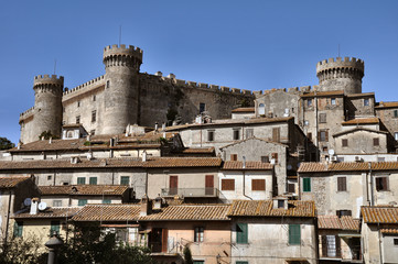 Obraz premium View of Bracciano with the Caste Odescalchi, Rome, Italy