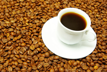 white cup with coffee