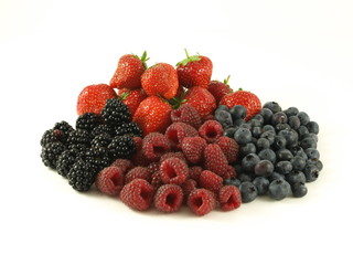Berries - blackberries, raspberries, strawberries, blueberries.