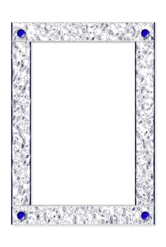 Silver Frame With Blue Stone