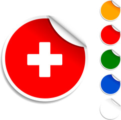 Switzerland  sheet icon. Vector illustration