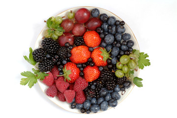 plate with berries