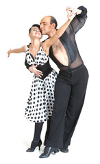 Couple dancers latina style