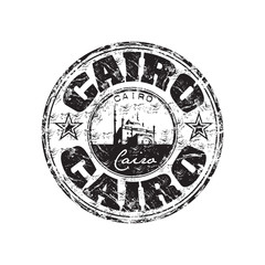 Cairo grunge rubber stamp