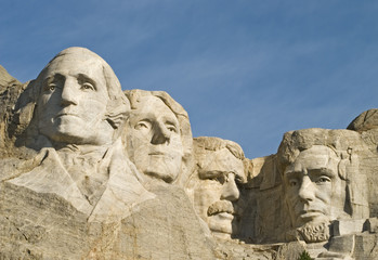 Closeup of Mt Rushmore