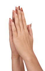 Hands isolated on a white background.