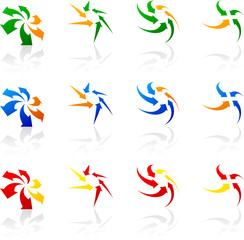 Abstract company symbols. Vector illustration.