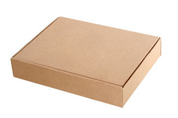 Cardboard box, isolated on white background