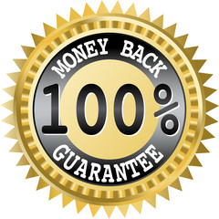 Money back label - this image is a vector illustration