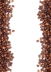 Brown roasted coffee beans