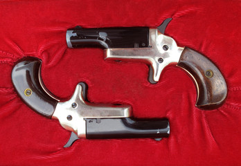 Set of dueling or parlor pistols in original case