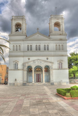 Obraz premium Kirche von Pyrgos (HDR)