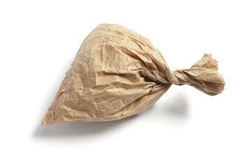 Crumpled Brown Paper Bag