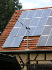 Detailaufnahme eines Solardaches