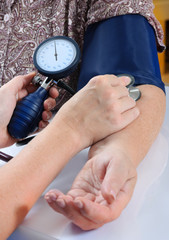measuring blood pressure