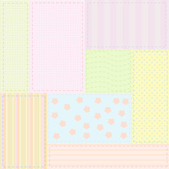 Seamless baby patchwork pattern