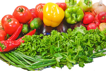 Colorful fresh group of vegetables