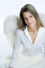 Angel on a cloud