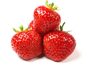 strawberry on white