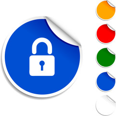 Padlock sheet icon. Vector illustration