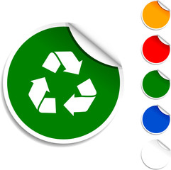 Obraz premium Recycle sheet icon. Vector illustration