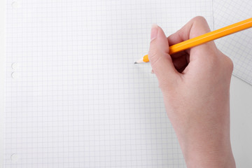 Drawing on graph paper with a pencil