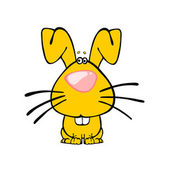 Cute Yellow Easter Rabbit