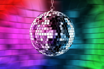 disco ball with lights - retro party background