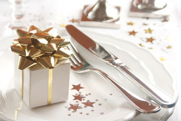 Place Setting at Christmas