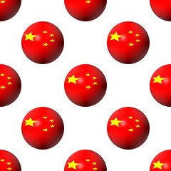 seamless Chinese flag spheres