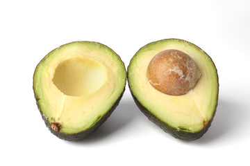Two half avocado