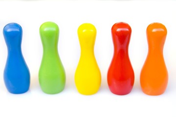 Little bowls on a white background