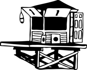 lifeguard tower drawing